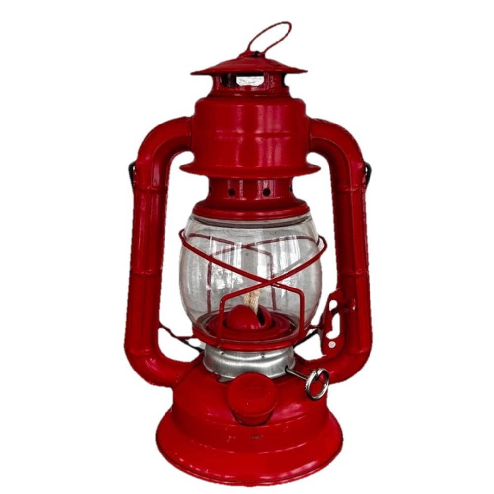 Vintage Dietz Red Utility Lantern Hong Kong Holiday Decor Read